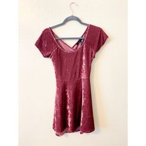 Dusty Pink Velvet Dress